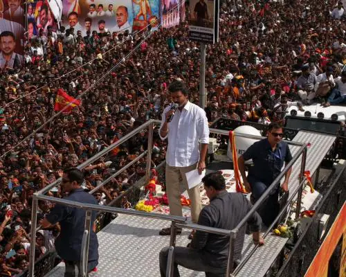 Stampede at Actor Vijay’s TVK Rally in Karur Kills 41